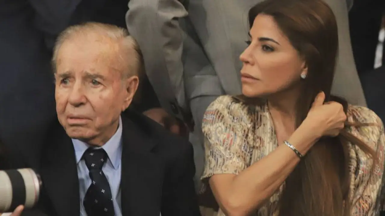 Menem, acompañado por su hija Zulemita