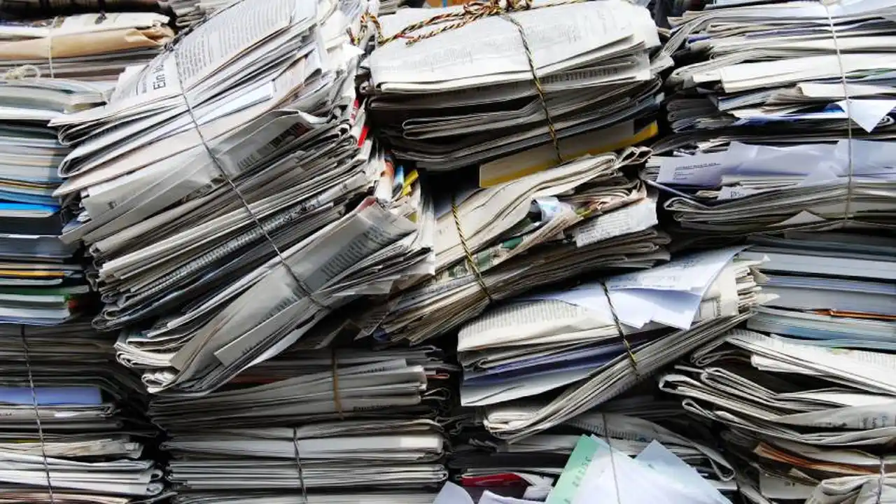 Al igual que las botellas de plástico, el papel también se puede reciclar