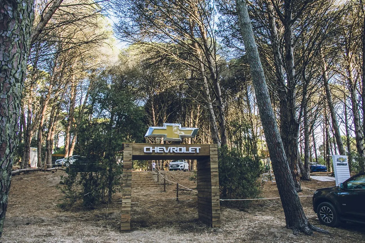 El stand de Chevrolet en Cariló