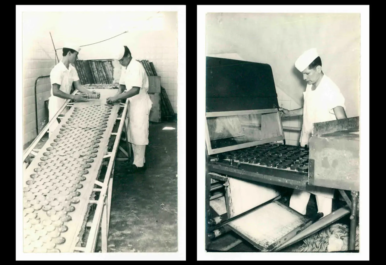 Quinto aniversario: así se producían los alfajores Jorgito en 1965.