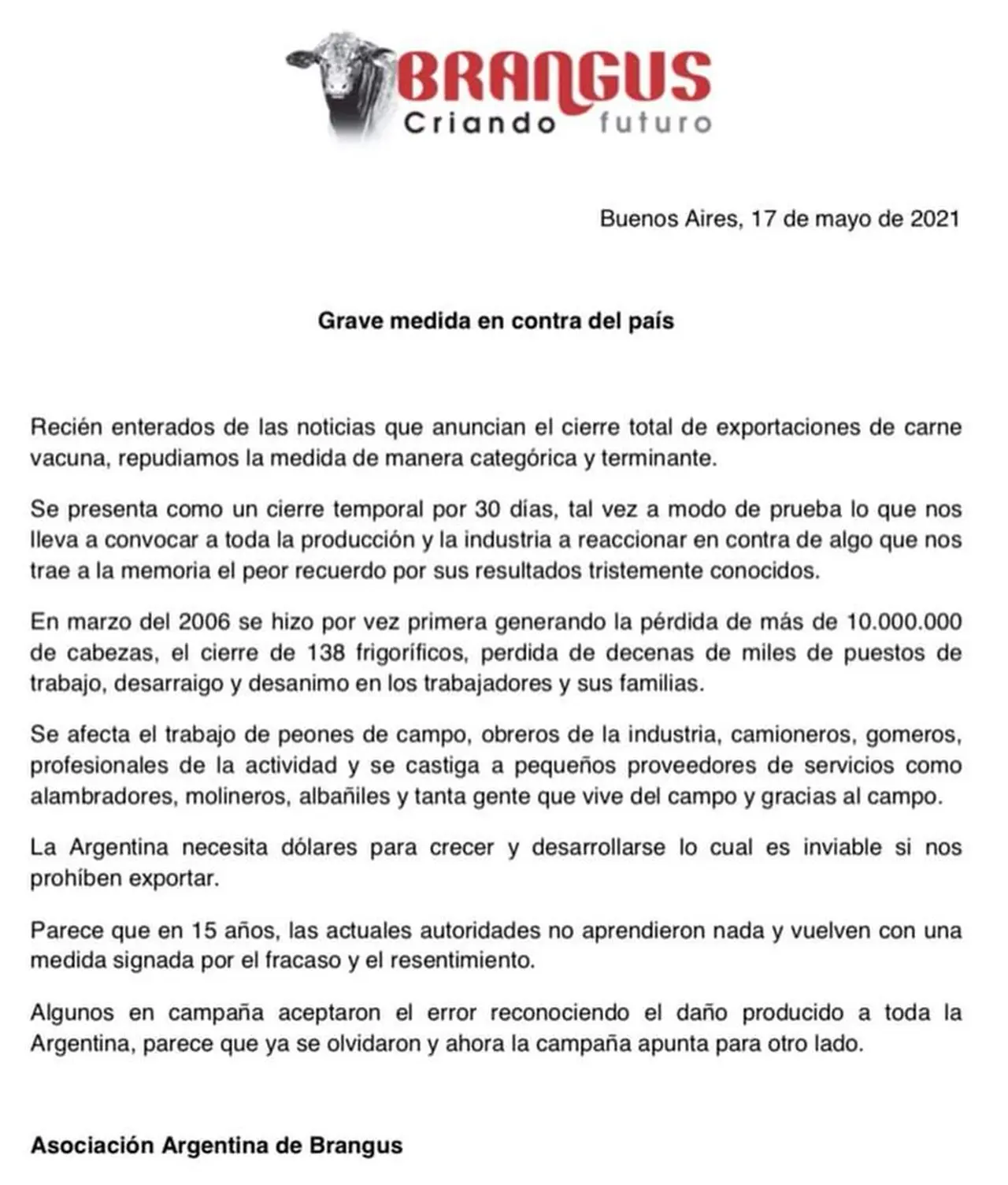 La intervención