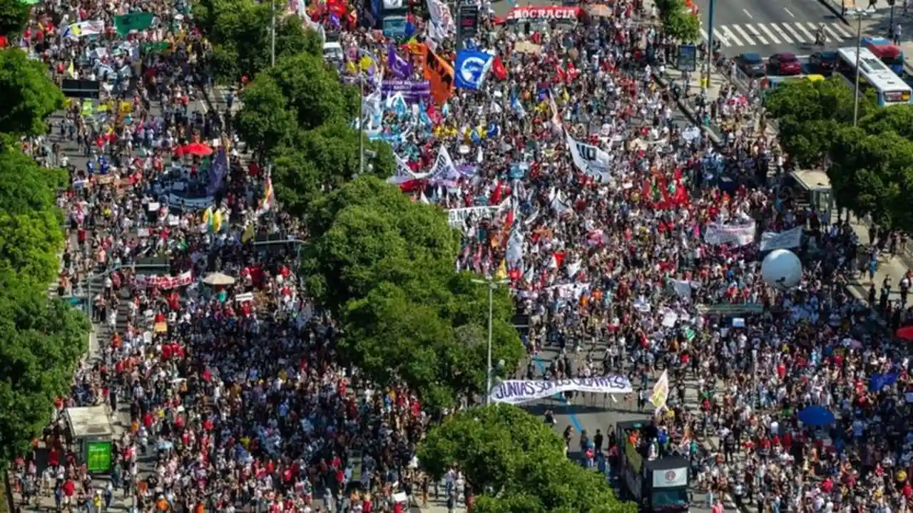 Las manifestaciones contra Bolsonaros fueron masivas.
