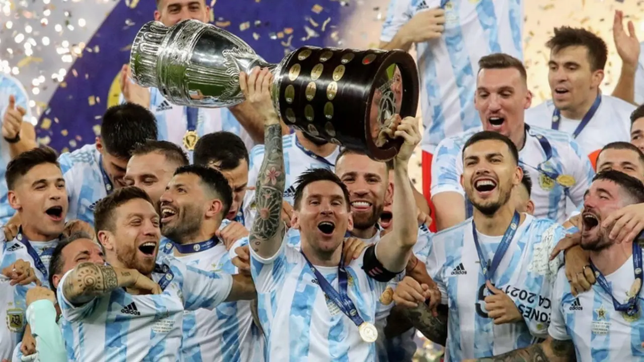 La Selección argentina liderada por Lionel Messi festejó tras ganar la Copa América