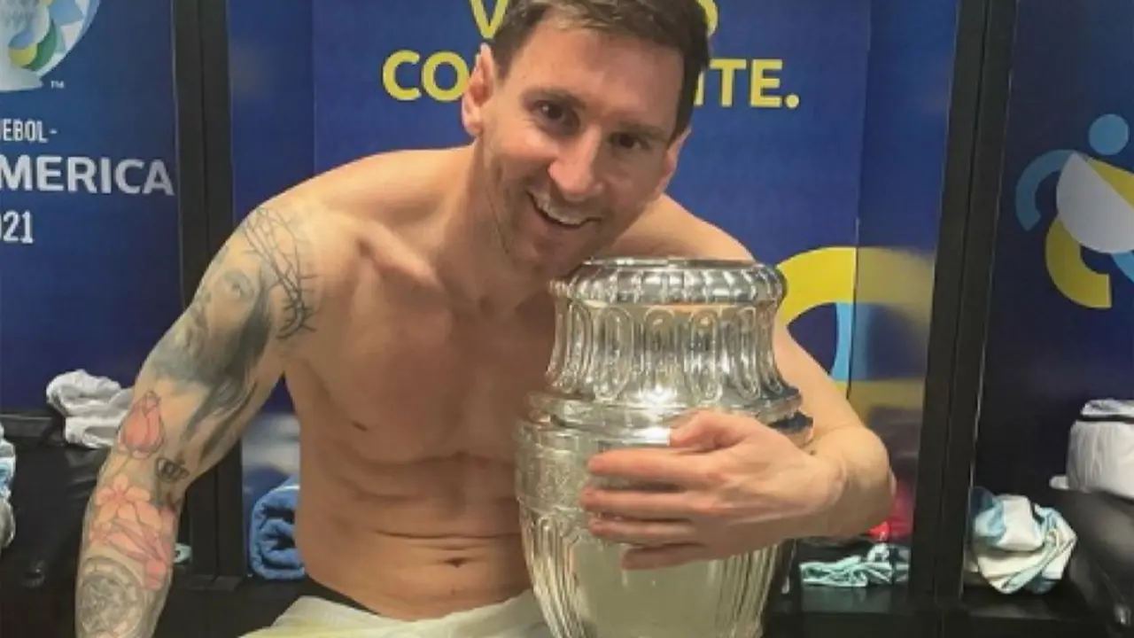 Messi, feliz por el torneo conseguido.
