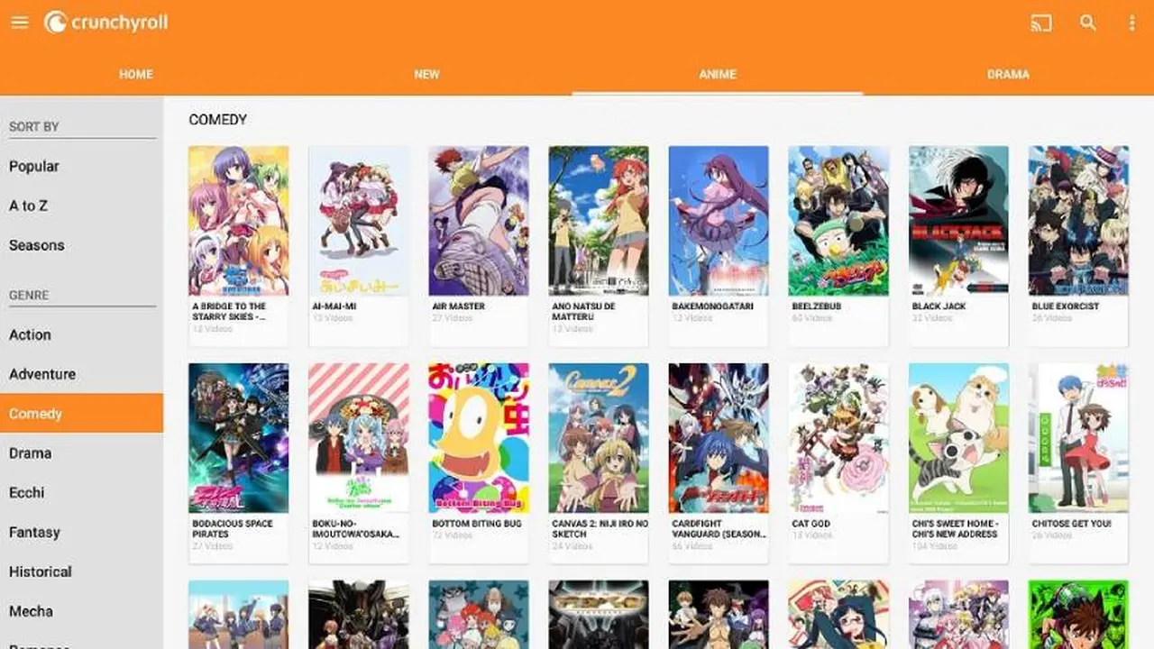 Sitios para ver pelis gratis: Crunchyroll