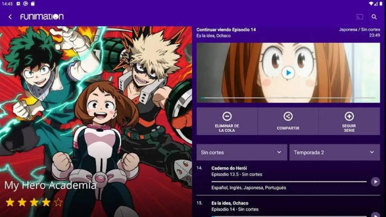 Sitios para ver pelis gratis: Funimation