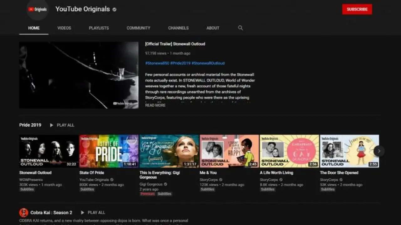 Los suscriptores de YouTube Premium tienen acceso a YouTube originals