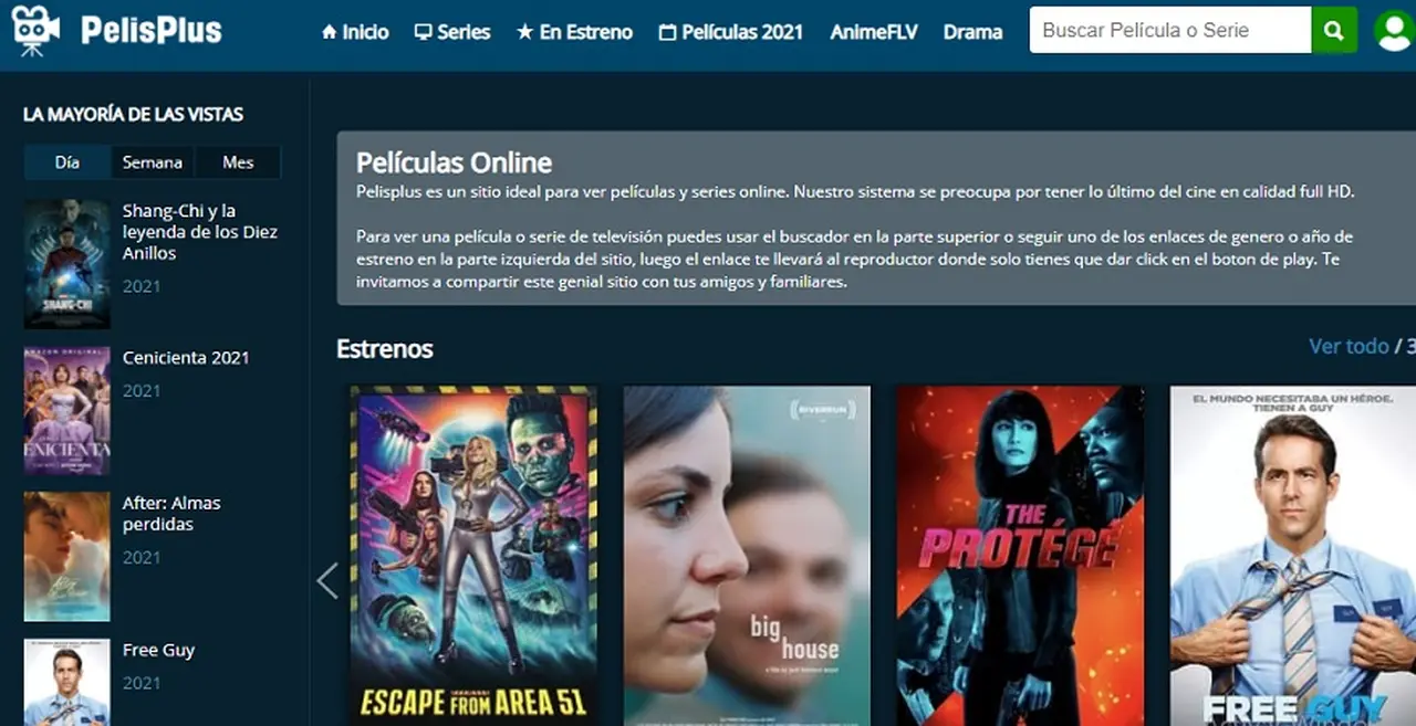 PelisPlus, otra opción para ver películas gratis por internet.