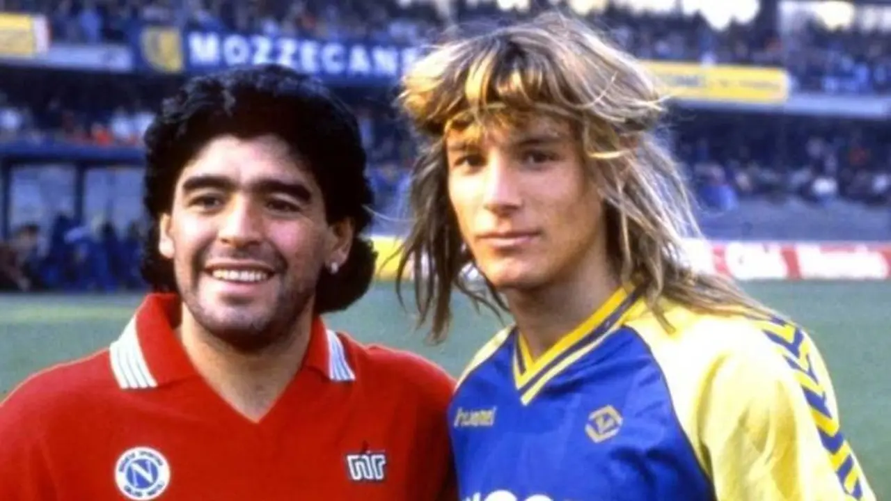 Claudio Caniggia y Diego Armando Maradona
