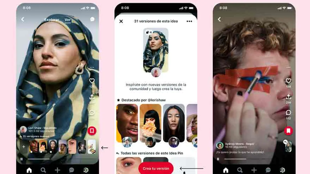 Pinterest ofrece alternativas para destacar el contenido de emprendedores.