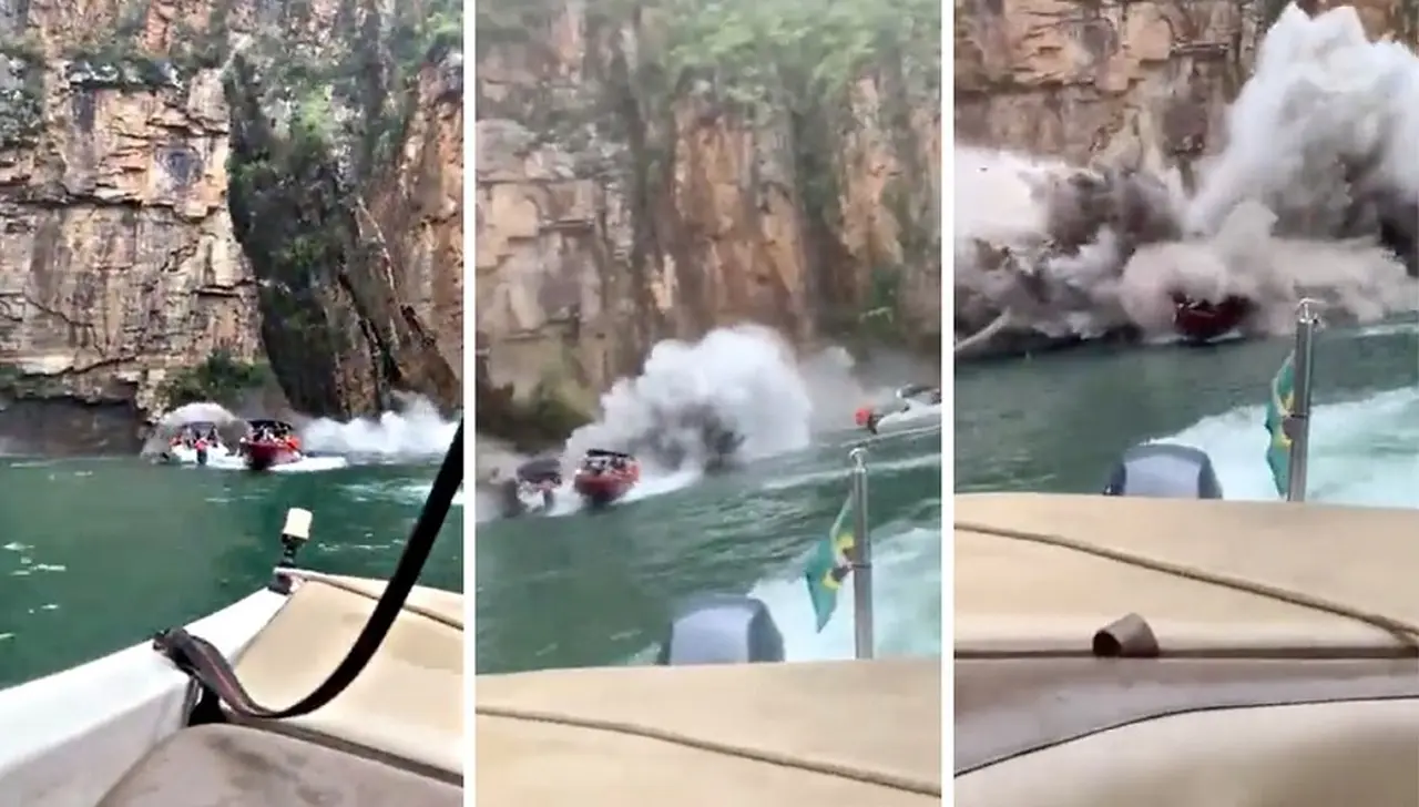 Enorme roca cayó sobre lanchas con turistas en Brasil: al menos siete muertos y varios desaparecidos