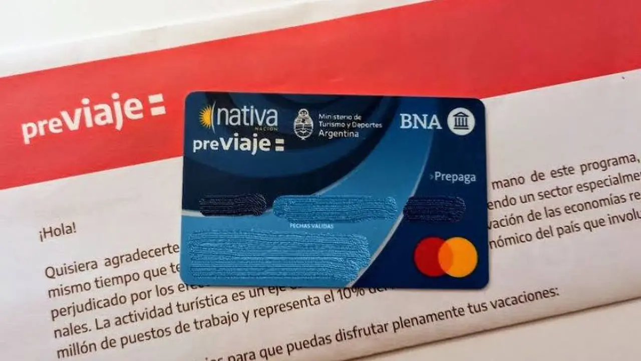El saldo se acredita en la tarjeta Previaje