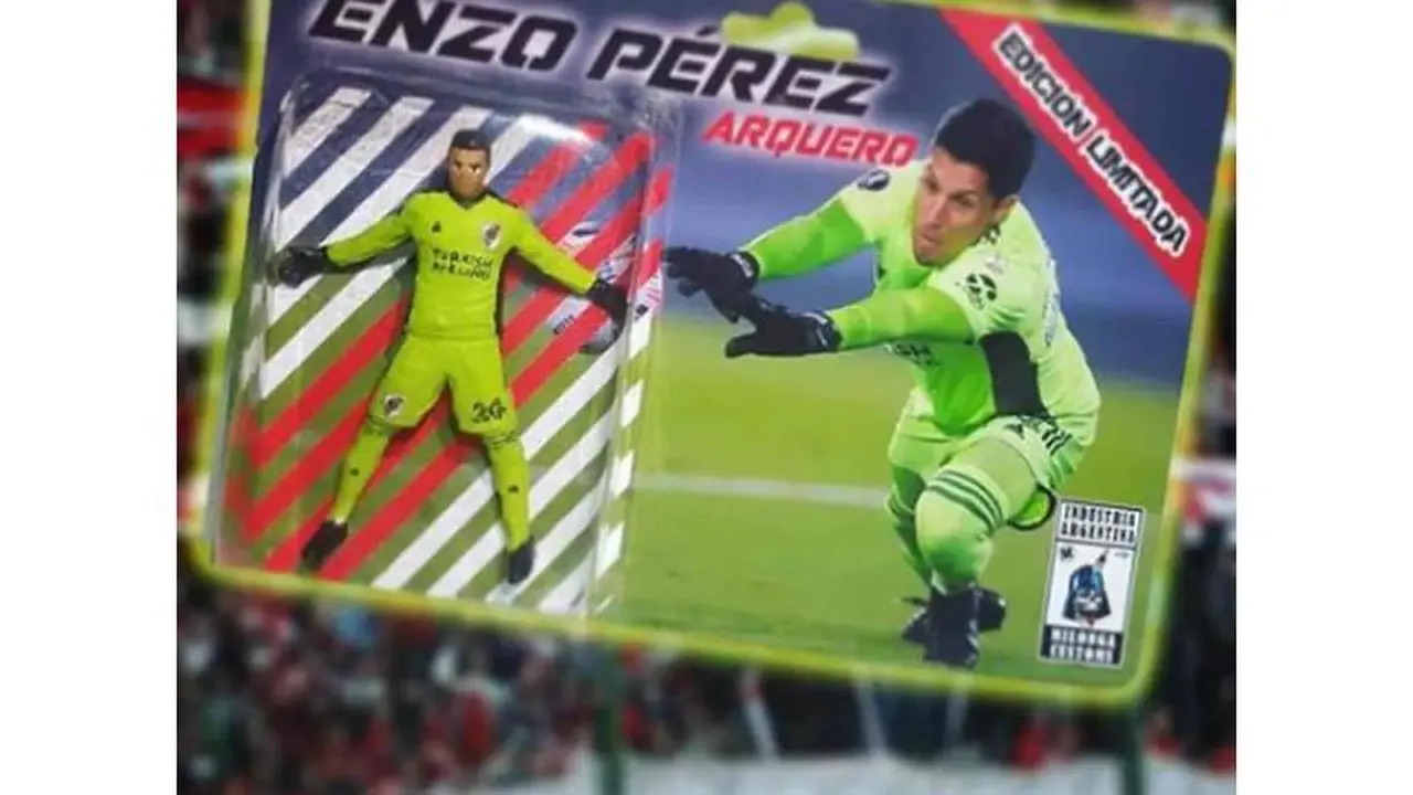 El muñeco de Enzo Pérez es otro de los que hizo este fabricante argentino