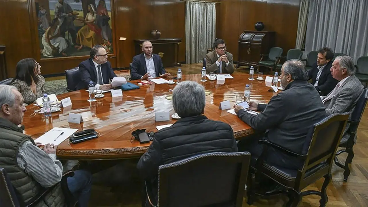 Guzmá, Kulfas y Moroni recibieron a empresarios y gremialistas.
