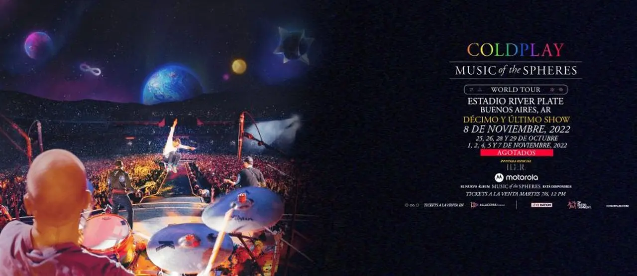 Se estima que Coldplay agotará el décimo show en River Plate, síntoma de atraso cambiario y adelanto de consumos.