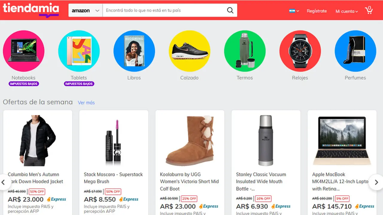 Desde la plataforma se puede comprar directamente en Amazon, eBay y Waltmart