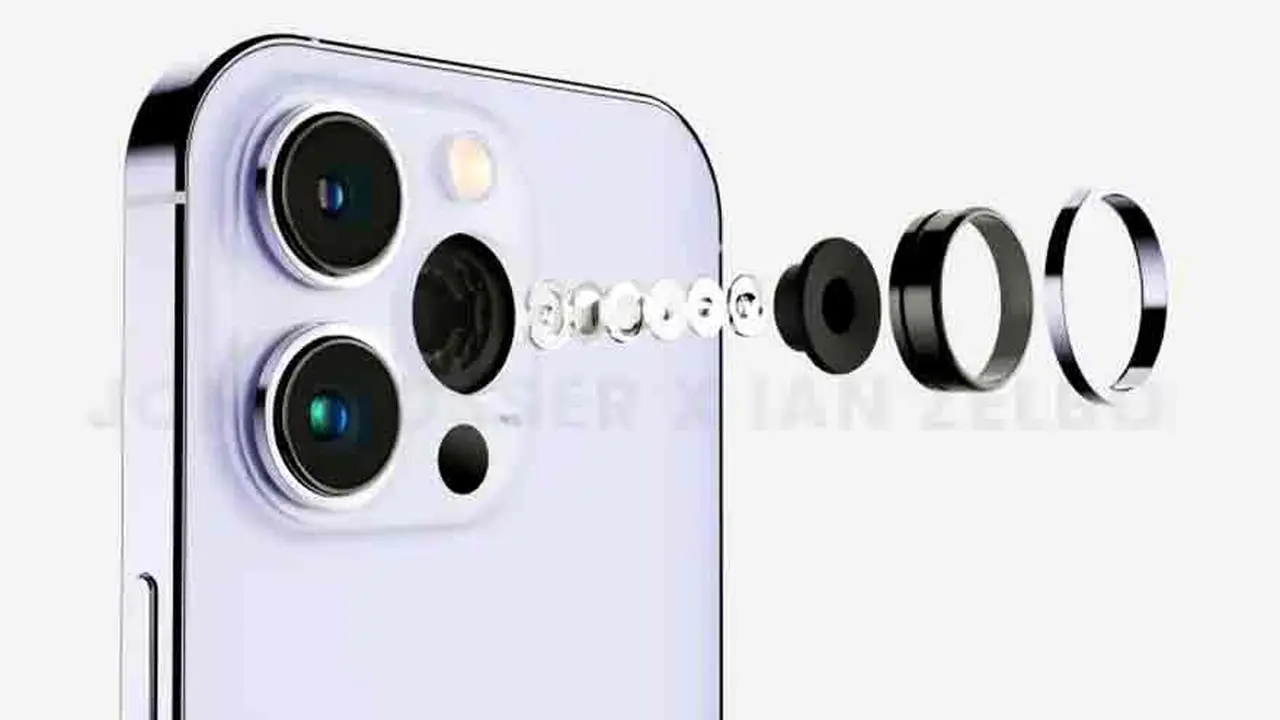 Presunto nuevo sistema de fotografía del iPhone 14.