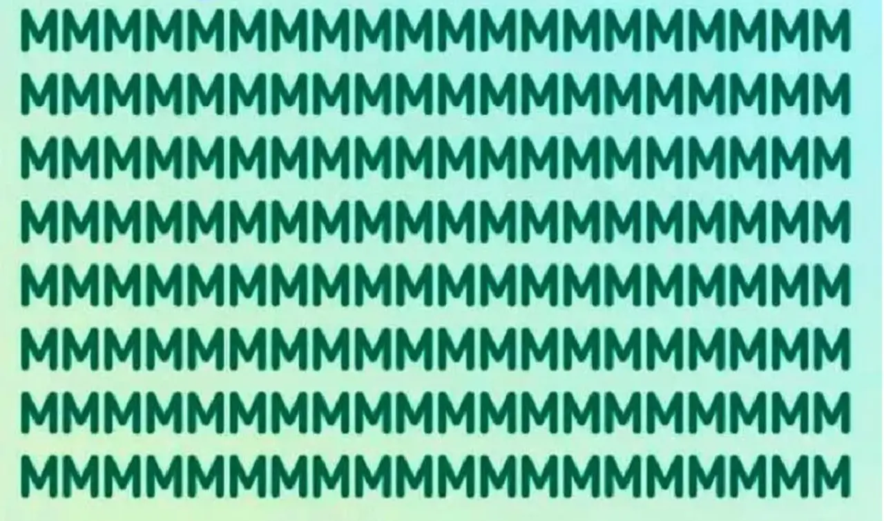 Reto visual: te animás a encontrar la letra N que se esconde entre las M de esta imagen