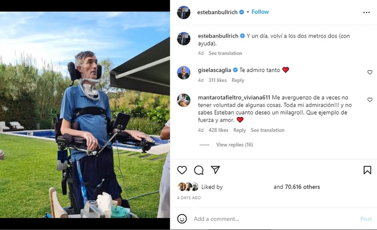 Esteban Bullrich bromeó sobre la tecnología que lo asiste con los síntomas de la ELA