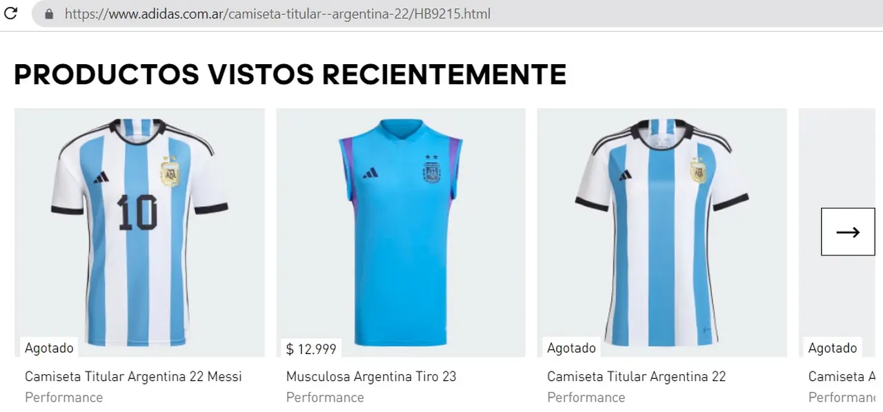 En la tienda online de Adidas predomina el 