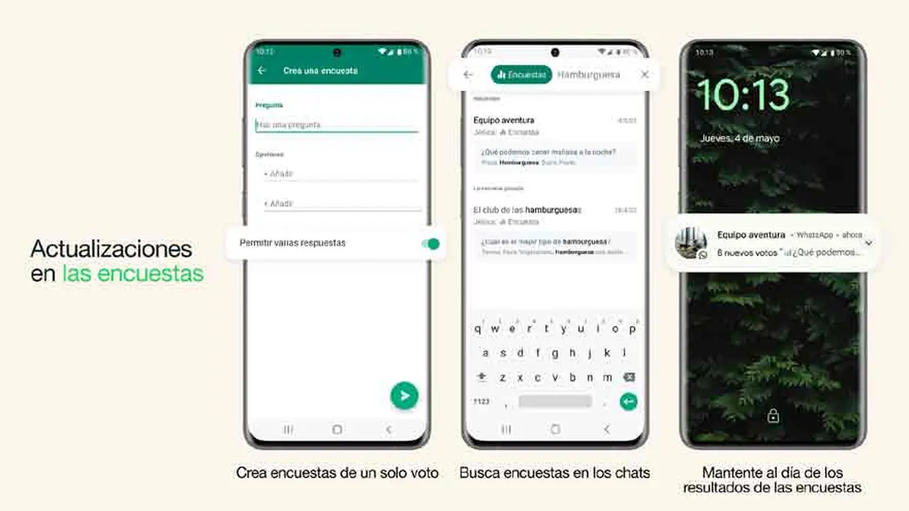 Estos son los cambios anunciados por WhatsApp en sus encuestas.