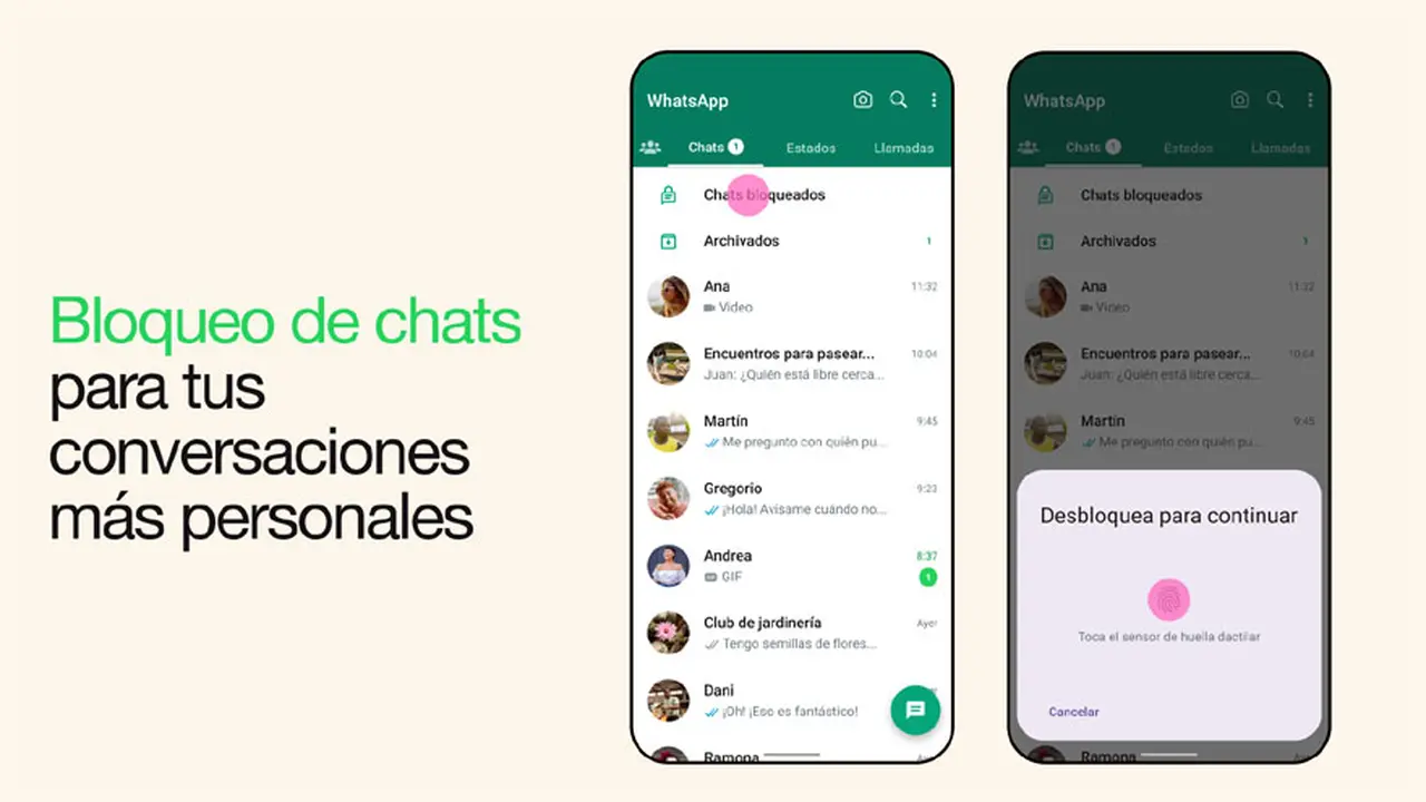 WhatsApp ofrece una herramienta para bloquear chats.