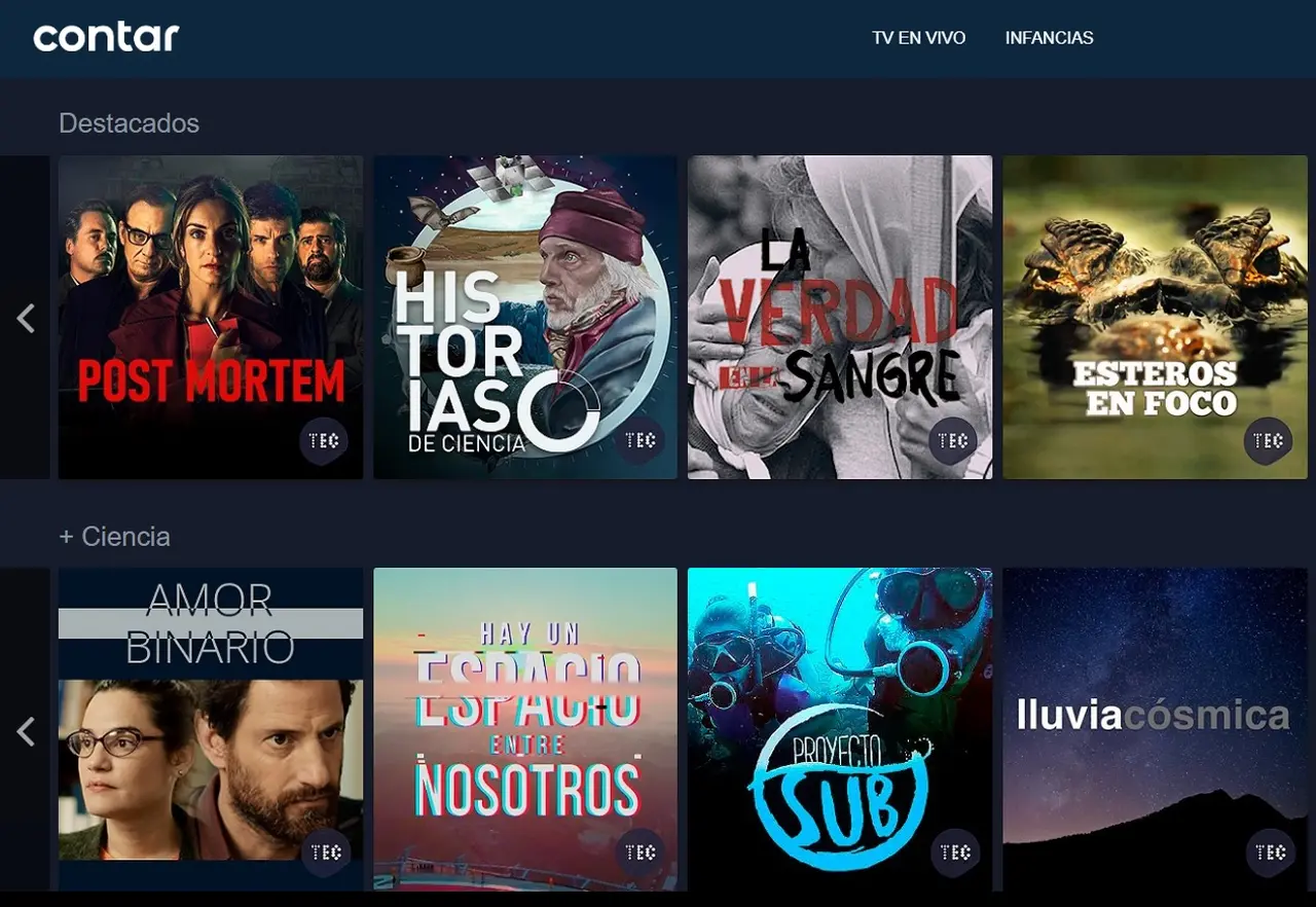 Cont.ar es una plataforma que contiene series y películas argentinas para ver gratis.