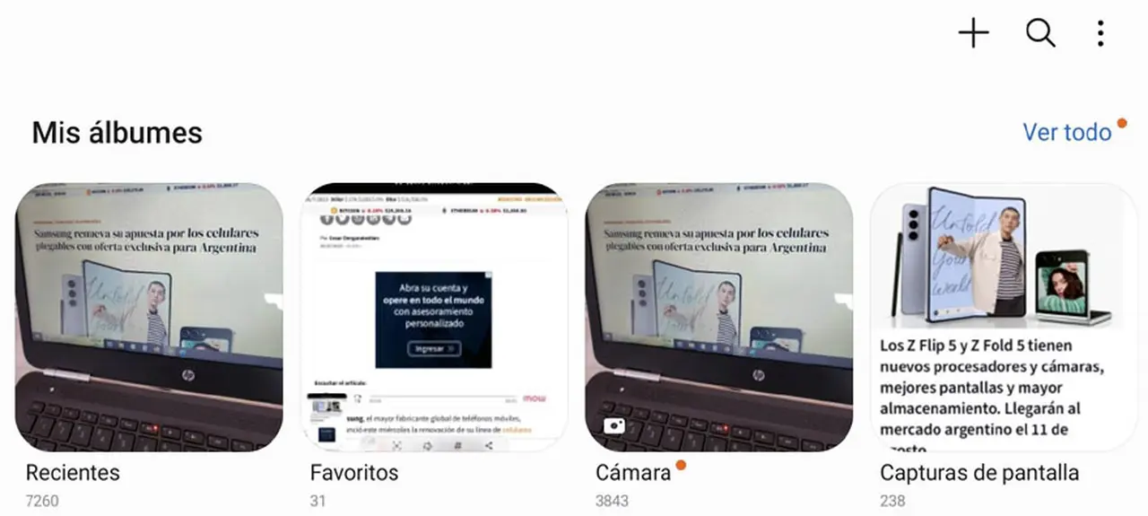 Podés encontrar tus capturas de pantalla en tu aplicación de fotos.