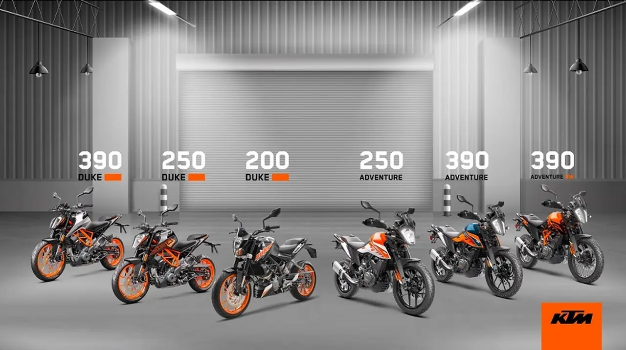 Todos los modelos de motos financiados por KTM y BBVA.