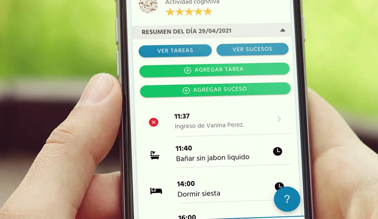 La app Cuidarlos ofrece múltiples funcionalidades.