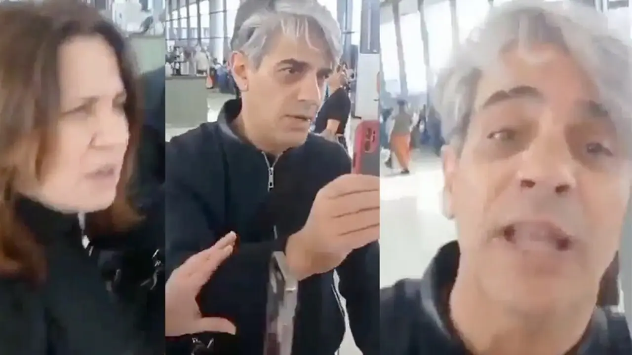Fuerte escrache a Nancy Dupláa y Pablo Echarri en el aeropuerto de Ezeiza: "Se robaron el país"