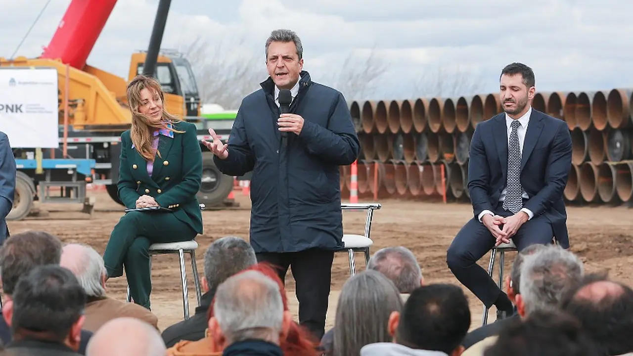Sergio Massa, este viernes, en el lanzamiento de la licitación.