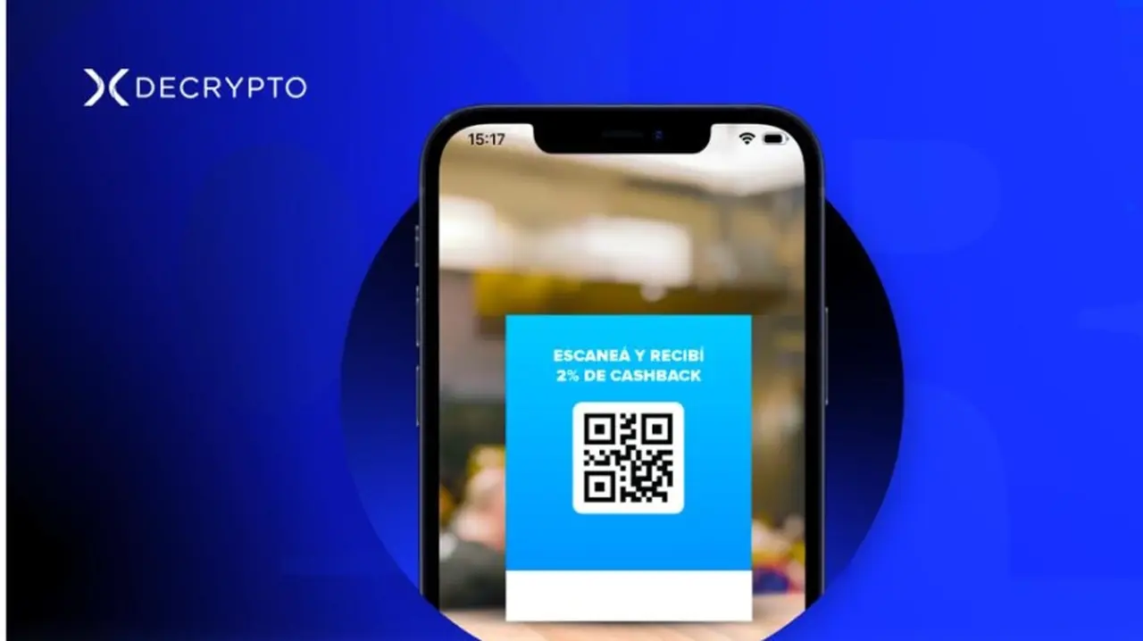 Decrypto lanzó Pagos QR, para que puedas pagar en cripto  en cualquier comercio y ganar 2% de reintegro en cada compra