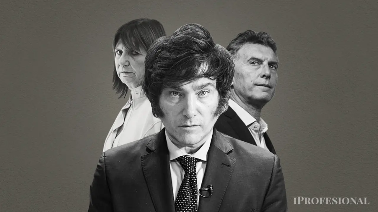 Macri, Bullrich y Milei