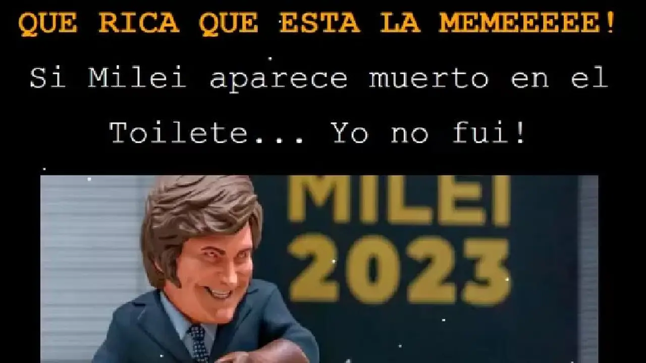 Los hackers pusieron mensajes con caricatura de Javier Milei