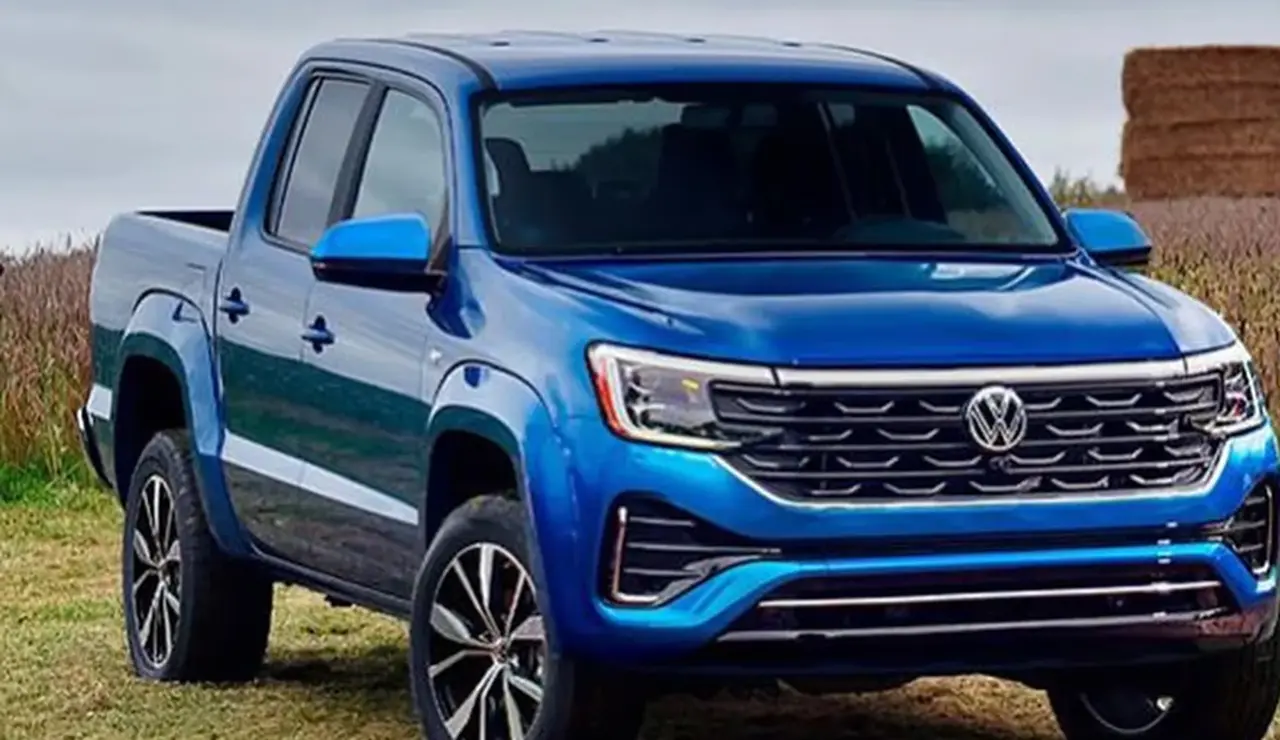 Volkswagen Amarok 2024: esta imagen es un acercamiento a la nueva camioneta.