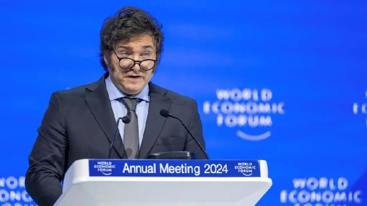 Javier Milei en Foro Davos