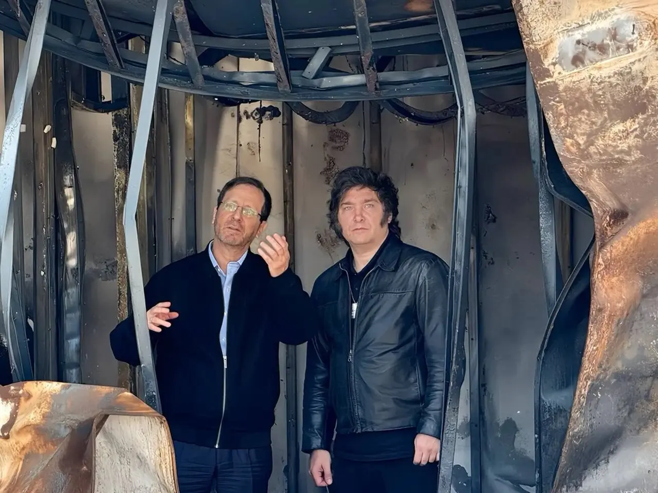Javier Milei visitó uno de los kibutz israelíes atacados por Hamás y pidió 