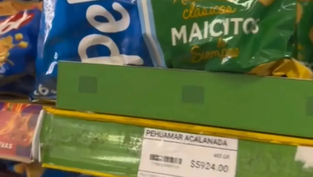 Un paquete de snack sale más de 5.000 pesos.