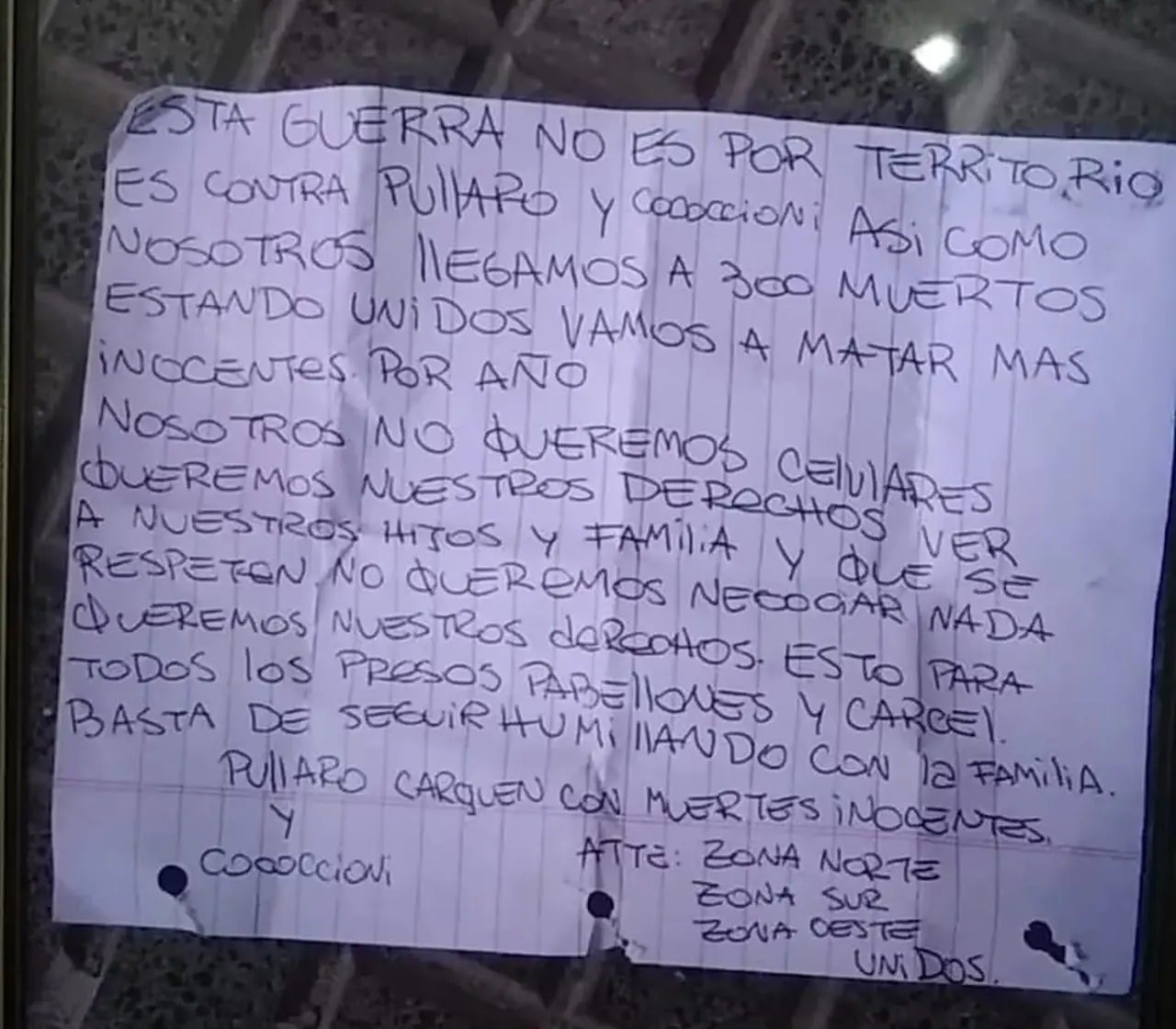 La carta de las organizaciones narco deja en claro una primera consecuencia de la nueva política de seguridad: las organizaciones formaron un frente común