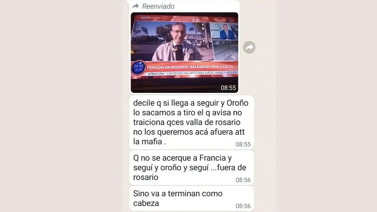 La amenaza que recibió el periodista Nelson Castro y su equipo, en Rosario