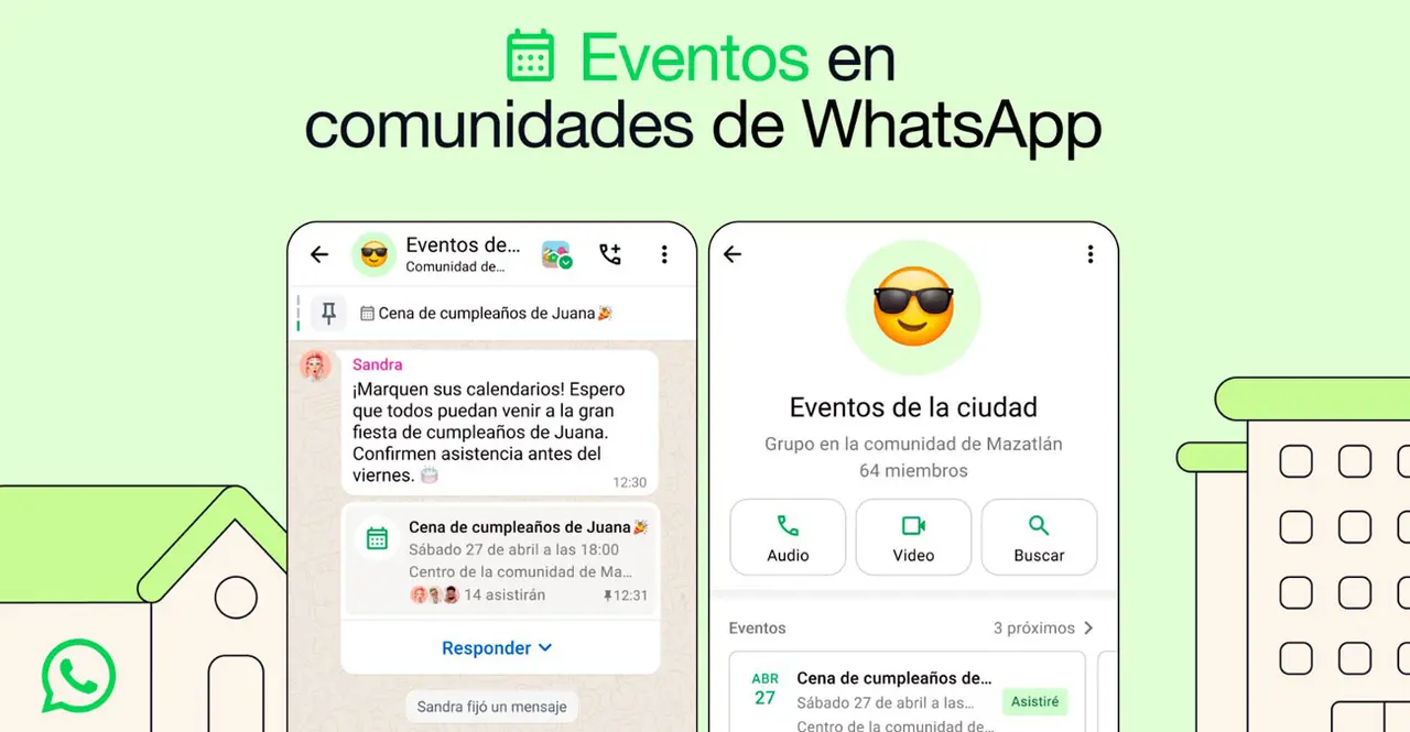 WhatsApp ahora te permite organizar eventos en sus Comunidades.