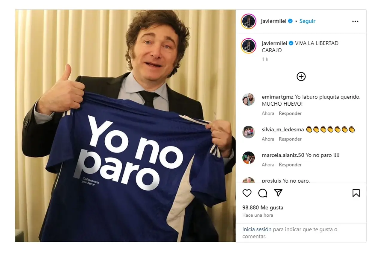 El mensaje que subió Javier Milei a sus redes sociales: 