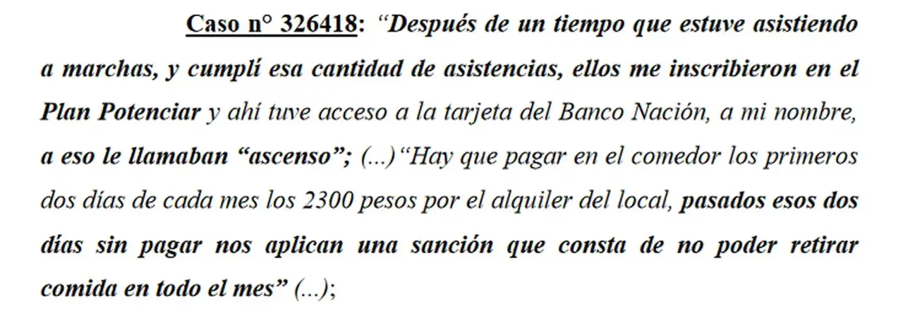 De la investigación se desprende que a los comedores se les debe pagar los primeros dos días de cada mes 2300 pesos