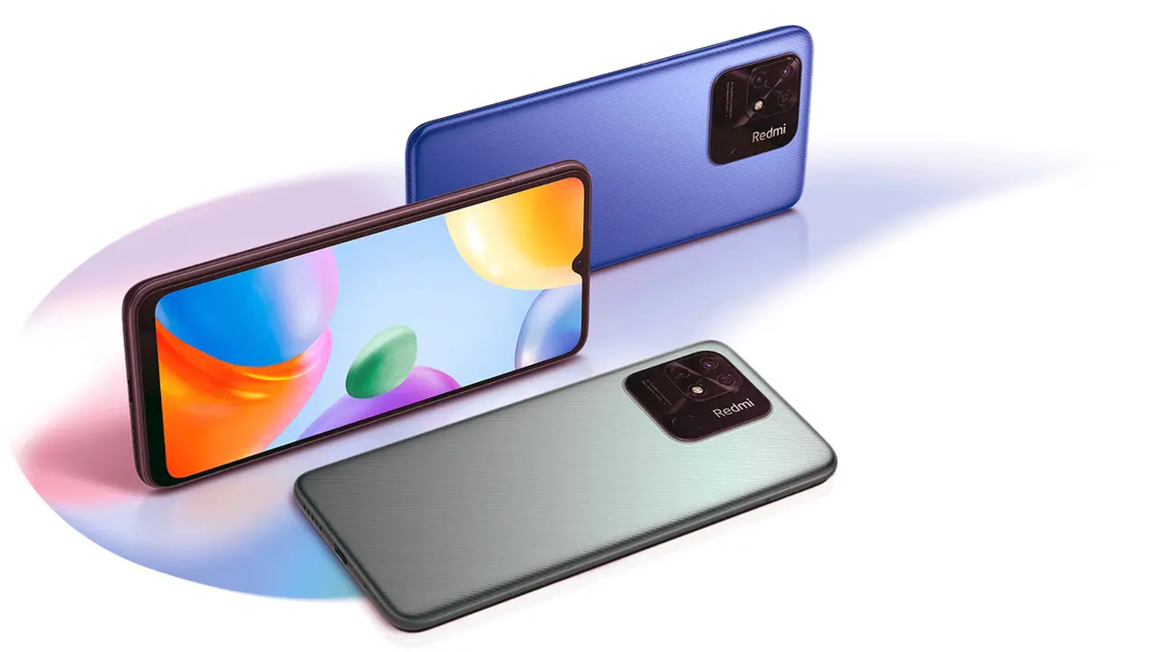 El celular Xiaomi Redmi 10c está disponible en tres colores.