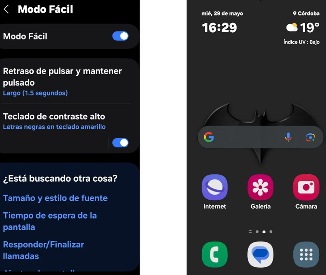 Capturas de pantalla del Modo Fácil.