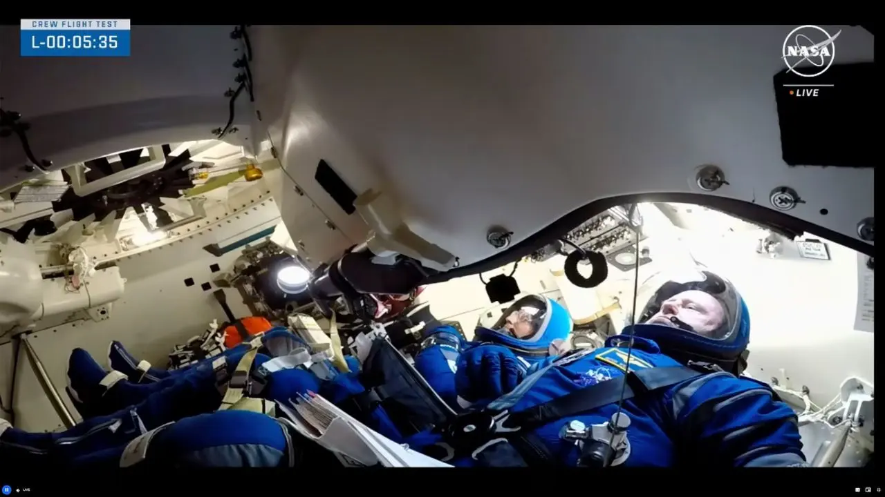 Los astronautas de la NASA Butch Wilmore y Suni Williams despegaron desde la Estación de la Fuerza Espacial de Cabo Cañaveral, en el estado de Florida, para una estancia de aproximadamente una semana en el laboratorio orbital.