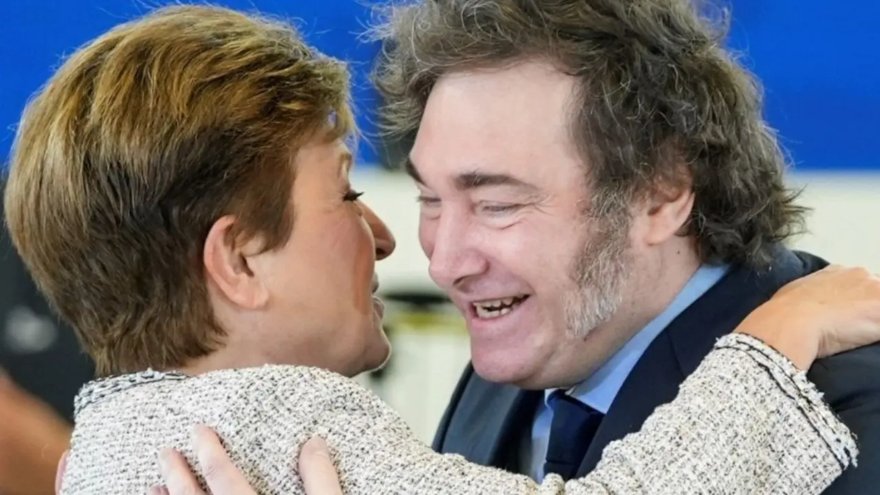 El Presidente mantuvo un breve encuentro con la titular de FMI Kristalina Georgieva