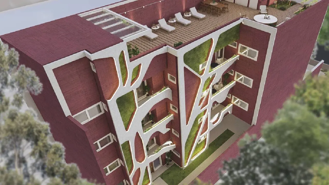 Cuánto cuesta un departamento en un edificio temático sobre poesía, música y hasta vino