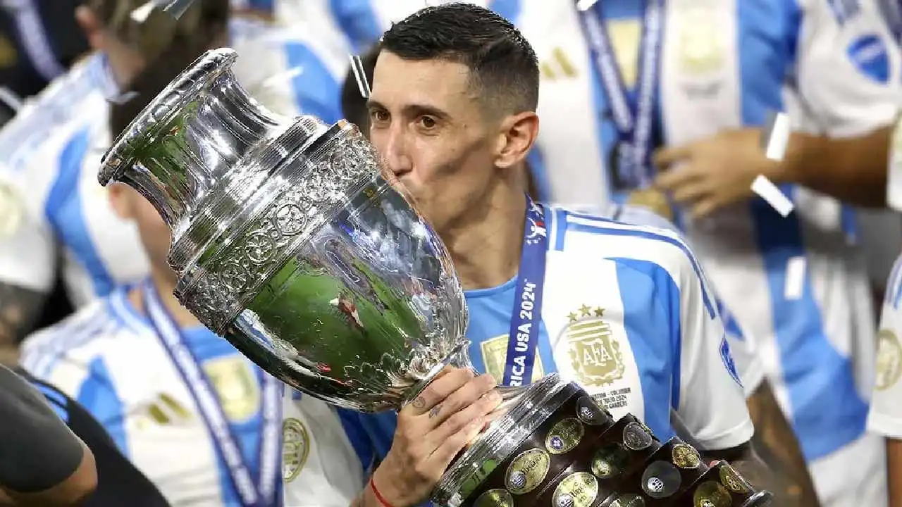 La emoción de Di María: 